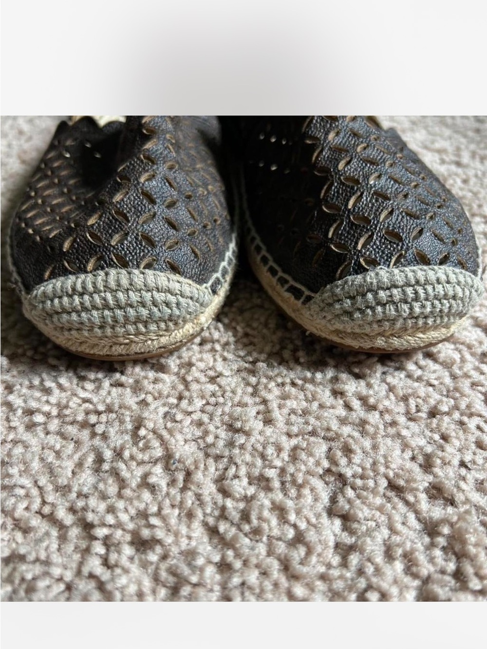 MICHAEL Michael Kors Alexis Brown Laser Cut Perforated Espadrille Flats - Sz 9 - Picture 4 of 7